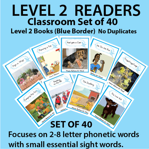 CLASSROOM SET#B  SET of 40 LEVEL 2 (BLUE BORDER)