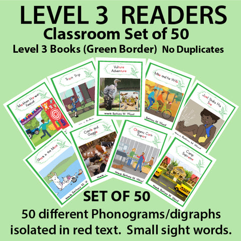 CLASSROOM SET#C SET of 50 LEVEL 3 (GREEN BORDER)
