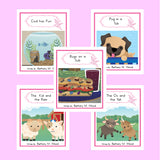 CLASSROOM SET#A  SET of 50 LEVEL 1 (PINK BORDER)