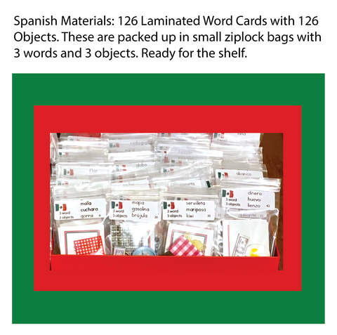 Spanish Word Cards with Objects