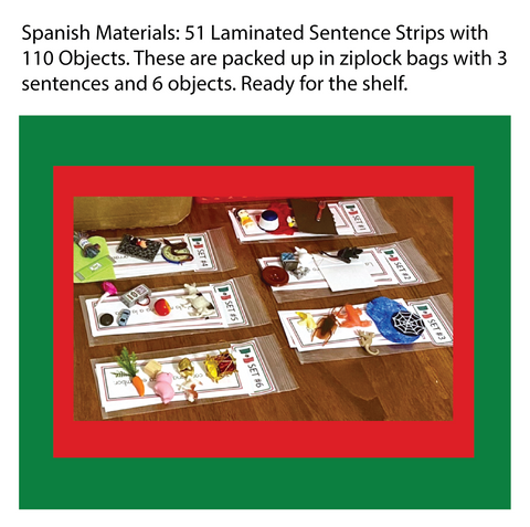 Spanish Sentence Strips with Objects