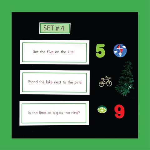 Green (Level 3) Sentence Strips with Objects