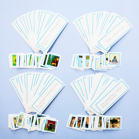 BLUE SENTENCES WITH PICTURE CARDS LEVEL 2 (SET 1)