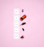 PINK WORD CARDS WITH OBJECTS